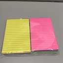 (15 Pads) Lined Sticky Notes 4x6 in Post, 7 Bright Colors with Lines Self-Stick Note Pad it, Strong Adhesive, Big Rectangular Sticky Pads for Office, Home, School, Meeting