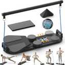 Pilates Board, Pilates Reformer Sets, Multifunctional Abdominal Pilates Board for Home Workout Equipment, Portable Foldable Ab Board Trainer Pilates Exercise Machine, Pilates Board for Women (Deep Black)