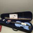 Aileen Violin 4/4 Full Size for Adults Beginners, Blue Fiddle Starter Kit for Students Age 12+, including Music Stand, Unique New Fingerboard Sticker, Mute