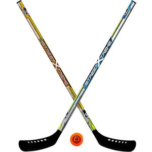 Franklin Sports NHL Kids Street Hockey Stick Set - Includes (2) Youth Street Hockey Sticks + (1) Outdoor Roller Hockey Ball - Perfect Hockey Starter Set for Kids, One Size