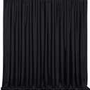 Black Backdrop Curtains 2 Panels 5ft x 10ft Polyester Photo Backdrop Drapes for Wedding Party Stage Birthday Decorations