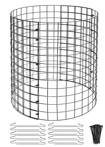15 Pack Metal Plant Protector, Metal Plant Protection Cages (13" Dia x 14.2H) to Keep Animals Out, for The Garden Protection of Flowers, Saplings, Fruits Vegetables, Black
