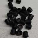 1" Round Rubber Chair Leg Tips Caps, Chair Leg Floor Protectors Furniture Legs Caps Non Slip Reduce Noise for Hardwood Floors (Black, 24 Pack)
