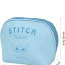MINISO Stitch Cartoon Print Makeup Bag, Cosmetic Organizer with Zipper, Travel Toiletry Bag for Women