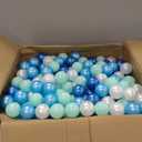 STARBOLO Ball Pit Balls Play Balls -500PCS Pearl 4 Blue Colors Ocean Balls BPA&Phthalate Free Non-Toxic Crush Proof Soft Plastic Ball Pit for Toddlers 1-3 Kids Birthday Pool Tent Party