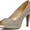 Bandolino Women's Rainaa Pump (8 Wide, Gold Glam 710)