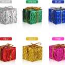 4 x Tinksky 24pcs Christmas Tree Small Gift Boxes Hanging Decorations Ornaments Party Favors (Random Color)