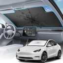Car Windshield Sun Shade - Foldable Sedan SUV Windshield Sunshade Umbrella, [2025 Upgrade Titanium Silver Coating], Front Window Heat Insulation Protection for Car Windshield (Small(53"L x 29"W))