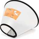 2Pcs Adjustable Dog Recovery Cone, Plastic E-Collar for Cats and Dogs After Surgery, Elizabethan Collar to Prevent Licking and Biting Wounds, for Large Pets (White, L)