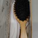 100% Boar Bristle Hair Brush for Women Set by Belula (L Size). Soft Natural Bristles for Thin and Fine Hair. Wooden Comb, Travel Bag and Spa Headband Included!