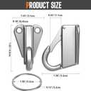 Fender Hook,Screw Wall Hanging Staple Hook Stainless Hanger Marine Fender Hook Stainless Hanger Marine,Stainless Steel Round Ring Marine Grade (silver)