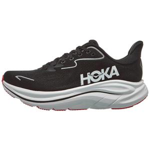 HOKA Clifton 10 Men's Shoes Black/Silver, 7.5 Wide