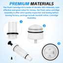Upgraded C-100500-K Kit Replacement Flush Valve Cartridge, Pressure Assist Toilet Parts for 500 501 501A 501B 503 504 Series Tanks, compatible with M-101526-F3 M-101526-F4