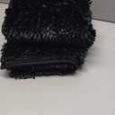 HOMEIDEAS Black Bathroom Rugs Sets 3 Piece, Butter Chenille Rugs and Mats, Shaggy, Absorbent, Non Slip, Luxury, Shiny, Washable Bath Mat for Bathroom, Shower (17"x24"+20"x32"+U Shape 20"x24")