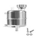 2.5L Aluminium Polished Radiator Coolant Water Overflow Expansion Tank Reservoir, Expansion Alloy Tank Radiator Reservoir Tank with Cap for Mini Cooper S R52 R53, Silver
