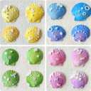 10Pcs 4-5 Sea Shells Natural Scallop for Crafts - DIY Jewelry Holder Large Painting Beach Decorations Ocean Themed Sea Party Wedding Shell Bowl
