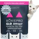 Boxie Glo Clumping Clay 30 Day Odor Control Cat Litter, 99.9% Dust-Free, Low Tracking, UV Light Attractant, 16 lb