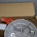 Lavish Home 30 Inch Table Lamps Set of 2 Contemporary Hammered Glass Lights for Bedroom, Living Room, and Office with Energy-Efficient LED Bulbs (Silver)