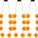 JOYIN 3 Pcs Halloween LED Necklace Pumpkin Shaped Jack o' Lantern Glowing Necklaces for Halloween Party Favor and Supplies, Party Costume Accessory Supplies