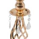 DYNAMI Set of 10 20in Tall Metal Flower Stand,10 Pcs Crystal Flower Vase Candleholder Wedding Centerpiece Table Decoration for Event, Birthday, Home Decoration (Gold)