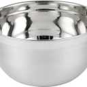 Restaurantware Met Lux 6 Quart Metal Mixing Bowls 1 German Deep Flour Bowl - Corrosion-Resistant Dishwasher-Safe Stainless Steel Metal Prep Bowl Durable For Baking And Cooking, 6 qt