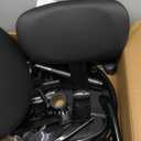 Shop Stool with Wheels for Garage, Mechanics Rolling Chair with Backrest, Adjustable Height Heavy Duty Garage Stool with Footrest and Storage Tray, Swivel Task Chair for Workshop Kitchen Salon (Matte Black)