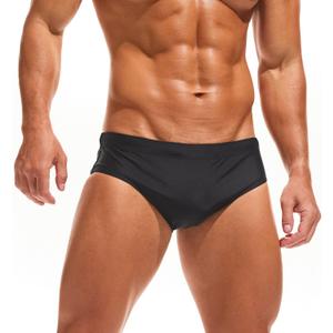 Men Swimwear Swimming Briefs Bikini Boxer Trunks Swimsuits Bathing Suits (Medium, Black)