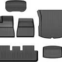 TPE Floor Mats Cargo Liners 6PCS, Compatible with Tesla Model 3 Highland 2024 2025, Floor Liner All Weather Full Cover Protection Cargo Liner & Cargo Trunk Mats Front Rear Cargo Mat Full Set