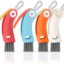 3 in 1 Cup Lid Cleaning Brush 4 Pack - Multifunctional Cleaning Brush Set for Tight Spaces, Bottle Gaps & Travel Mugs | Portable Durable Cup Lid Cleaner Tools with 4 Assorted Colors (Home Kitchen Use)