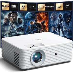 Mini Projector for iPhone, ELEPHAS Portable Projector for Bedroom | Built-in Speaker, 1080P Support, Small Pocket Movie Proyector Compatible with Android/iOS/Windows/TV Stick/HDMI/USB