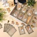 36 Sets Mothers Day Gifts Bulk Jesus Scented Ornaments with Cards Bags for Women Church Office Christian Party Favors Religious Scripture Hanging Decor, 6 Fragrances