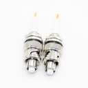 Elecbee 2PCS 180 Degree SHV Male Type Bulkhead Receptacle Connector