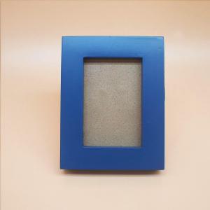 2x3 Picture Frame Solid Wood,Blue. Table Top or Wall Mount Photo Frames with Plastic Glass for 2x3 Inches Pictures, Modern Home Office Decor