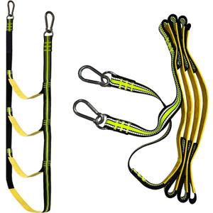 4 Step Folding Boat Rope Ladder, Portable Marine Rope Ladder, Assist Boarding Rope Ladder, Swim Ladder for Climbing Inflatable Boat, Kayak, Motorboat, Canoeing, Sailboat, Fishing Boat, 440lbs