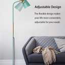 LALISU Floor Lamp, Industrial Floor Lamps for Living Rooms Rustic Farmhouse Reading Standing Floor Lamp Adjustable Metal Heads Indoor Task Lighting for Living Room Bedroom Office Home Dcor (Green)