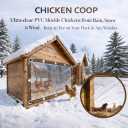 Clear Tarp with Grommets, 14Mil PVC Clear Plastic Tarps Heavy Duty Waterproof, for Vinyl Patio Enclosure, Patio Plastic Porch Enclosures for Winter and Chicken Coop Cover(8 * 10ft)