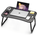 Ruxury Folding Lap Desk Bed Desk Laptop Table Tray, Breakfast Serving Tray, Portable & Lightweight Mini Table for Sofa Couch Floor - Black