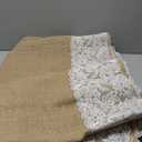 Burlap Aisle Runner for Wedding Ceremony, 3ft x 30ft Natural Burlap Wedding Aisle Runner with Lace, Jute Vintage Seamless Rustic Charm Wedding Runner Aisle Outdoor, Jute