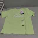 Nike Girls' Sportswear Club Modern Script Boyfriend T-Shirt (Green, M)