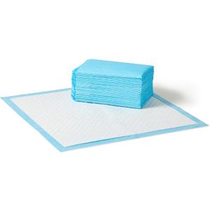 Amazon Basics Heavy Duty Absorbent Dog and Puppy Pee Pads with 5-Layer Leak-Proof Design and Quick-Dry Surface for Potty Training, Regular Size, 24 x 23 Inches, Blue & White, 20-Count