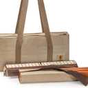 Yellow Mountain Imports American Mahjong Set, Mojave (Ivory) with Brown Soft Case, All-in-One Racks with Pushers, Wright Patterson Scoring Coins, Dice, & Wind Indicator