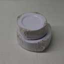 102PCS White and Gold Plastic Plates - Heavy Duty Gold Disposable Plates Include 51PCS 7.5inch Dessert Plates, 51PCS 10.25inch Dinner Plates for Christmas & Thanksgiving Parties