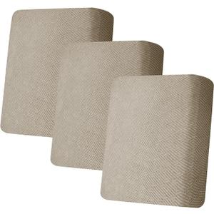 ZNSAYOTX Stretch Individual Cushion Covers Sofa Cushion Couch Seat Covers Slipcovers Soft Replacement Unique Pattern Furniture Protector with Elastic Bottom (Khaki, 3 Pc Cushion Cover)