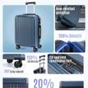 LIGHT FLIGHT Carry On Luggage 22x14x9 Airline Approved, Durable Hard Shell Carry On Suitcases with Wheels, Expandable Hardside Lightweight Travel Luggage with TSA Lock, Royal Blue