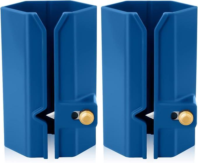 Pack of 2,1pc Wrapping Paper Cutter, Christmas Gift Wrap Cutter Tool Replaceable Sliding Wrapping Paper Rolls Cutter for Xmas Holiday and Birthday Gift Wrapper Supplies (Blue)