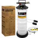 EWK 13.5L Heavy Duty Pneumatic Oil Extractor/Dispenser Pump, Fluid Vacuum Evacuator with Reinforced Tank, Oil Change Pump for Automotive Large Engines