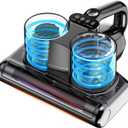 Mattress Vacuum Bed Vacuum Cleaner 16Kpa Suction 253.7nm UV-C Light, 140F Heated Air, 30000 RPM Brushroll, Ultrasonic, HEPA Filter, Handheld Vacuums for Carpet/Sofa, 500W Corded, (Orange)