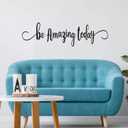 2 x Bathroom Wall Stickers, Family Wall Decals, (Easy to Install), Wall Decor Quotes Home Bedroom Office Kitchen Love Teamwork Inspirational Women Men Positive Poster Signs Vinyl, Be Amazing Today 25"X7" (Small)