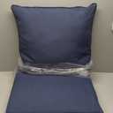 Honeycomb Essentials Outdoor Pillow Back Chair Cushion, 19 x 19, Hampton Texture Navy Patio Cushion