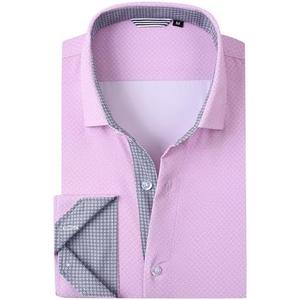 Alex Vando Mens Printed Dress Shirts Long Sleeve Regular Fit Button Down Shirt Large